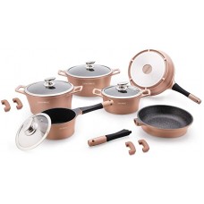 RL-ES1014M COPPER ROYALTY LINE Set oale cu interior marmorat si capac, 14 piese, culoare maro