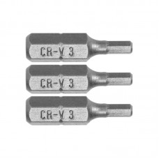 65501 STHOR Set 3 biti profil hexagonal 3x25 mm, prindere hexagonala 1/4"