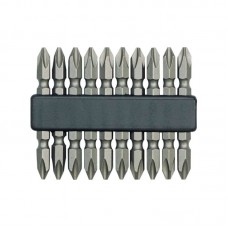 65700 VOREL Set 10 biti PH cu capat dublu, prindere hexagonala 1/4", lungime 60 mm