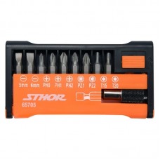 65705 STHOR Set biti cu adaptor, 10 piese