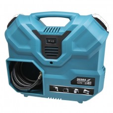 DED7076V DEDRA Compresor 8bar, 90l/min, cu 2 acumulatori Li-Ion 18V 4Ah si incarcator 125W