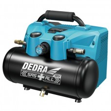 DED7077V DEDRA Compresor 6l, 8bar, 90l/min, cu 2 acumulatori Li-Ion 18V 4Ah si incarcator 125W