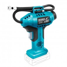 DED7078 DEDRA Compresor pistol 11bar, 12l/min, cu acumulator Li-Ion 18V 2Ah si incarcator 60W