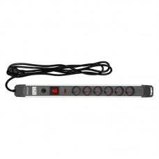72373 STHOR Prelungitor electric cu 6 prize, intrerupator, lungime 3 m, cu impamantare