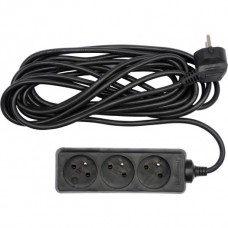 VOREL Prelungitor electric, cu 3 prize, lungime 1.5 m, cu impamantare, negru VOREL Prelungitor electric, cu 3 prize, lungime 1.5 m, cu impamantare, negru