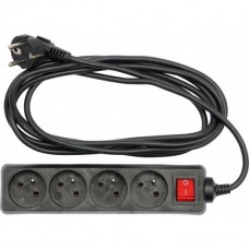 VOREL Prelungitor electric, cu 4 prize si intrerupator, lungime 1.5 m, cu impamantare, negru VOREL Prelungitor electric, cu 4 prize si intrerupator, lungime 1.5 m, cu impamantare, negru