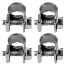 VOREL Set 4 coliere cu surub zincat, diametru strangere 10-12 mm, latime 9 mm
