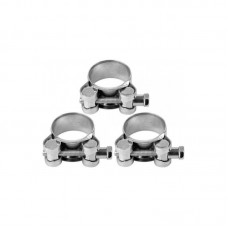 VOREL Set 3 coliere cu surub zincat, diametru strangere 27-29 mm, latime 18 mm 