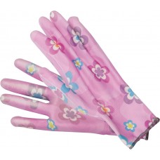 Manusi de gradina cu flori roz deschis FLO