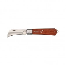 76621 VOREL Cutit secera cu maner din lemn, 75 mm