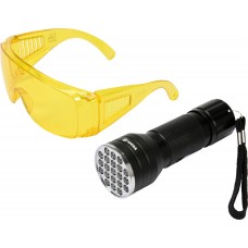 Kit lanterna led UV si ochelari de protectie VOREL