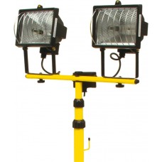 Lampa halogen 2 spoturi x 400 W cu suport VOREL