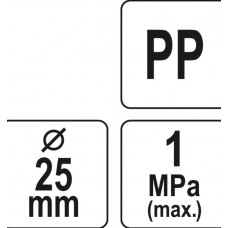 FLO Conector pentru tevi PP, dimensiune 25 x 25 mm.. FLO Conector pentru tevi PP, dimensiune 25 x 25 mm..
