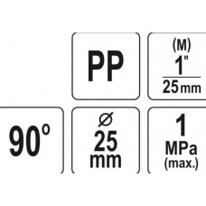 FLO Conector pentru tevi PP, 90 grade, dimensiune .. FLO Conector pentru tevi PP, 90 grade, dimensiune ..