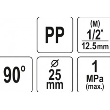 FLO Conector pentru tevi PP, 90 grade, dimensiune .. FLO Conector pentru tevi PP, 90 grade, dimensiune ..