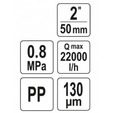 FLO Filtru apa sistem irigare, racord 2", pre..