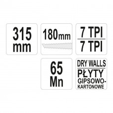 YT-31343 YATO Fierastrau pentru gips carton 180 mm..