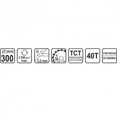 STHOR Disc circular 300 x 3 x 30, 40T, pentru lemn.. STHOR Disc circular 300 x 3 x 30, 40T, pentru lemn..