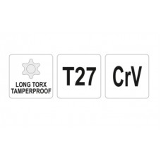 YATO Cheie imbus TORX T27 cu gaura, lunga..