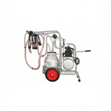 EMT. Aparat de muls vaci 1 post cu bidon din inox 30 litri, pompa vacuum ulei