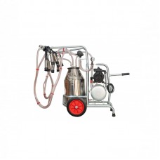 EMT. Aparat de muls vaci, un bidon inox 40 litri, 2 posturi, pompa vacuum ulei