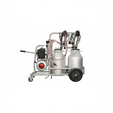 EMT. Aparat de muls vaci, doua bidoane aluminiu 30 litri, 2 posturi, pompa vacuum ulei