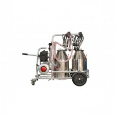 EMT. Aparat de muls vaci, doua bidoane inox 30 litri, 2 posturi, pompa vacuum ulei