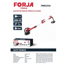 FORJA. Slefuitor rotativ extensibil pereti, 800 W, 225 mm