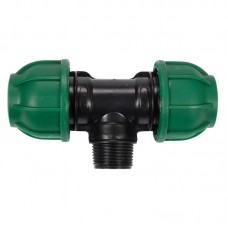 FLO Conector pentru tevi PP, dimensiune 25 mm x 3/4" x 25 mm, presiune 10 BAR