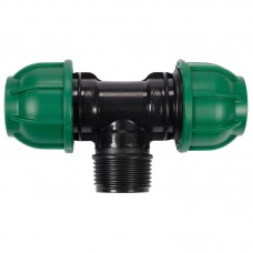 FLO Conector pentru tevi PP, dimensiune 25 mm x 1" x 25 mm, presiune 10 BAR
