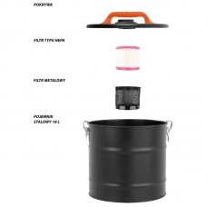 VOREL Filtru aspirator cenusa, capacitate 18 L..