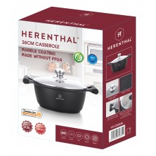 HERENTHAL Cratita cu interior marmorat cu capac 26..