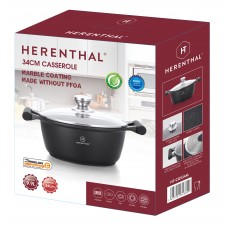 Herenthal Cratita cu capac cu interior marmorat  9..