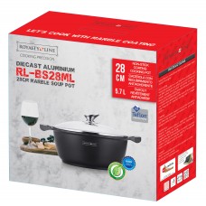 Royalty Line Cratita cu interior marmorat cu capac..
