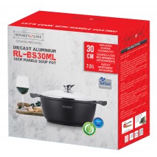 Royalty Line Oala cu capac cu interior marmorat 7l..