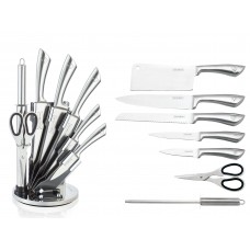 Royalty Line Set de cutite 8 piese, maner argintiu lucios