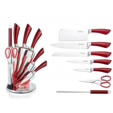 Royalty Line Set de cutite 8 piese, maner rosu
