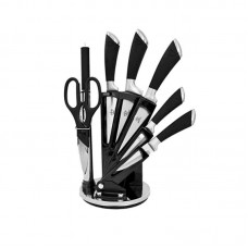 RS-9914 ROYAL SWISS Set cutite din otel inoxidabil, 8 piese, negru