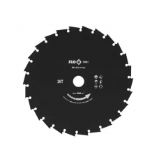 FLO Disc de taiere cu dinți tip dalta pentru motocoasa 25.4 x 250 mm, 26 T