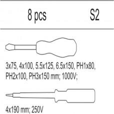 YATO Set 8 surubelnite izolate 1000 V, insertie du..