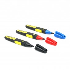 STANLEY Set 3 bucati marker permanent negru, albastru, rosu varf lat STANLEY Set 3 bucati marker permanent negru, albastru, rosu varf lat