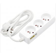 VOREL Prelungitor electric cu impamantare, 3 prize..