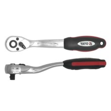 Antrenor curbat cu clichet prindere patrat 1/2 lungime 250 mm YATO