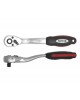 Antrenor curbat cu clichet prindere patrat 3/8 lungime 200 mm YATO