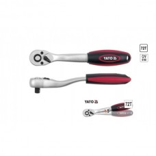 Antrenor curbat cu clichet prindere patrat 3/8 lungime 205 mm YATO