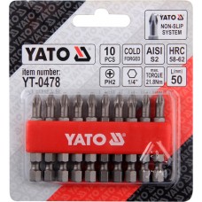 Trusa 10 biti PH2 1/4 50 mm YATO