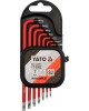 Set 7 chei imbus S2 Torx cu gaura YATO
