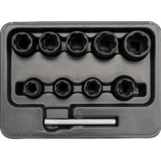 Trusa tubulare CrV 10 bucati 10-19 mm YATO