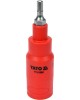 Bit hexagonal 4x75 mm izolat 1000V VDE cu adaptor 3/8 YATO Bit hexagonal 4x75 mm izolat 1000V VDE cu adaptor 3/8 YATO