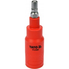 Bit hexagonal 6x75 mm izolat 1000V VDE cu adaptor 3/8 YATO Bit hexagonal 6x75 mm izolat 1000V VDE cu adaptor 3/8 YATO